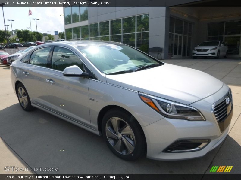 Starlight Silver / Gray 2017 Hyundai Sonata Limited Hybrid
