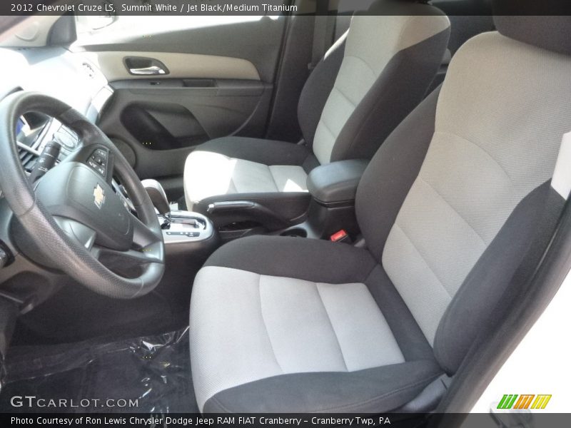 Summit White / Jet Black/Medium Titanium 2012 Chevrolet Cruze LS