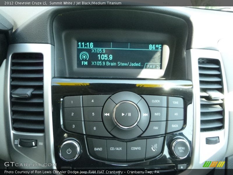 Summit White / Jet Black/Medium Titanium 2012 Chevrolet Cruze LS