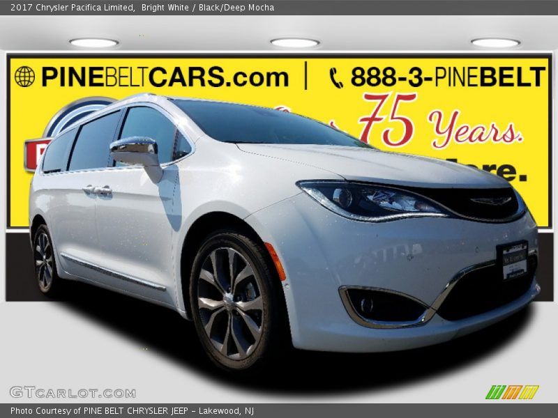 Bright White / Black/Deep Mocha 2017 Chrysler Pacifica Limited