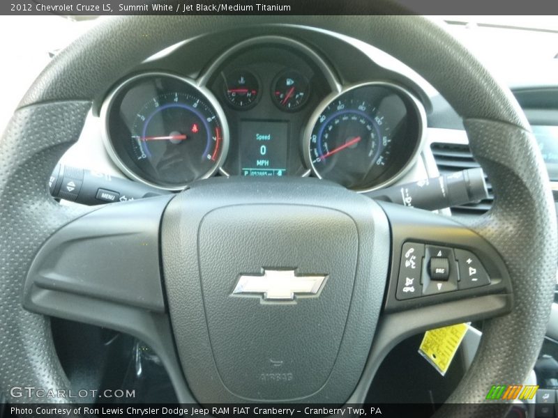 Summit White / Jet Black/Medium Titanium 2012 Chevrolet Cruze LS