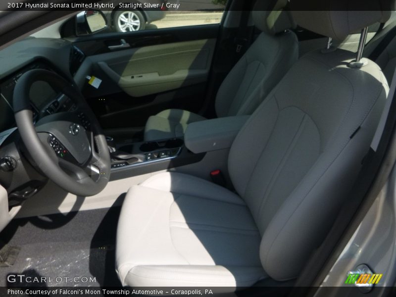 Starlight Silver / Gray 2017 Hyundai Sonata Limited Hybrid