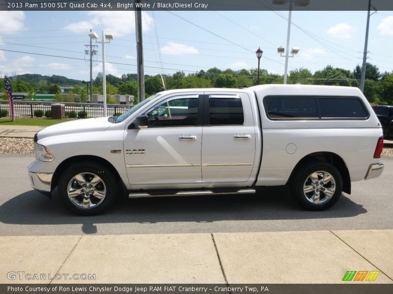 Bright White / Black/Diesel Gray 2013 Ram 1500 SLT Quad Cab 4x4