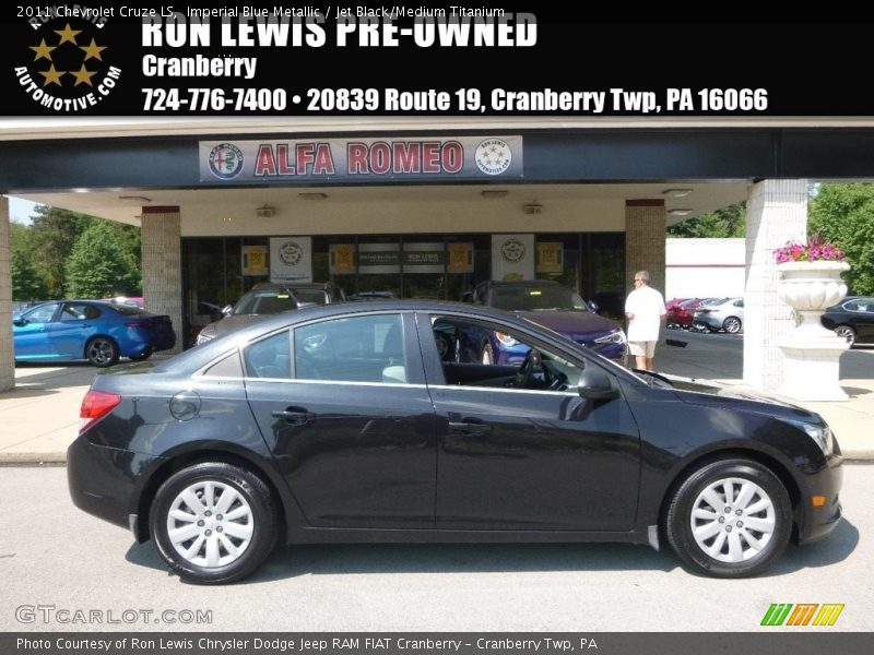 Imperial Blue Metallic / Jet Black/Medium Titanium 2011 Chevrolet Cruze LS