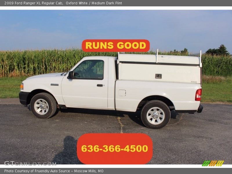 Oxford White / Medium Dark Flint 2009 Ford Ranger XL Regular Cab