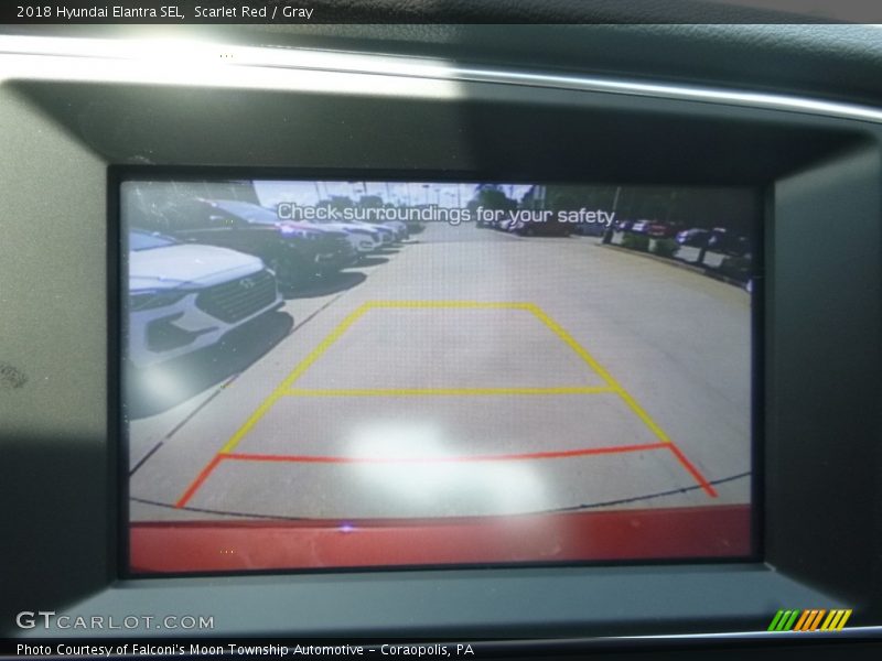Scarlet Red / Gray 2018 Hyundai Elantra SEL