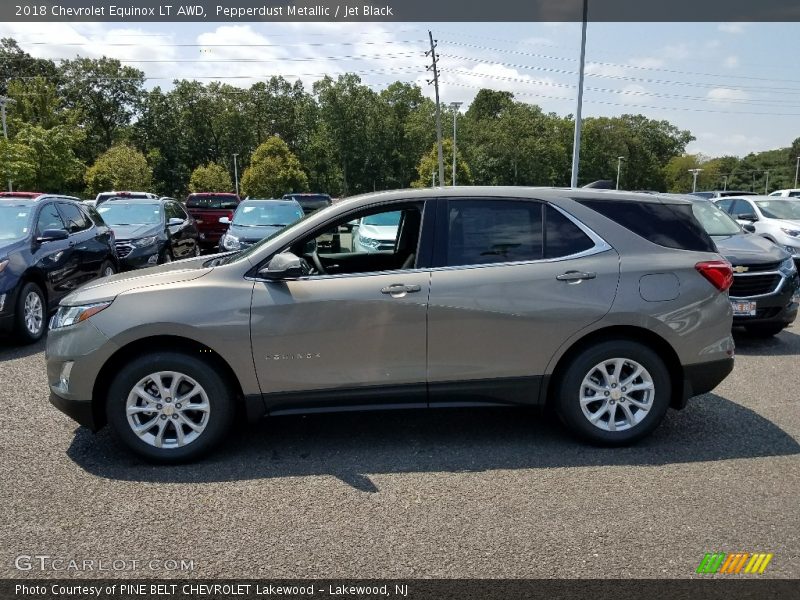 Pepperdust Metallic / Jet Black 2018 Chevrolet Equinox LT AWD