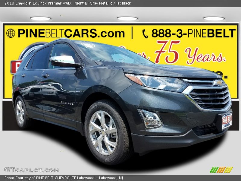 Nightfall Gray Metallic / Jet Black 2018 Chevrolet Equinox Premier AWD