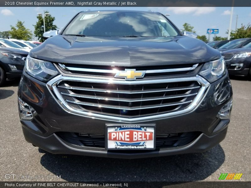 Nightfall Gray Metallic / Jet Black 2018 Chevrolet Equinox Premier AWD