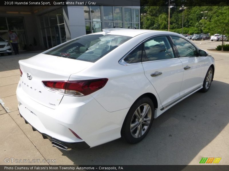 Quartz White Pearl / Gray 2018 Hyundai Sonata Sport