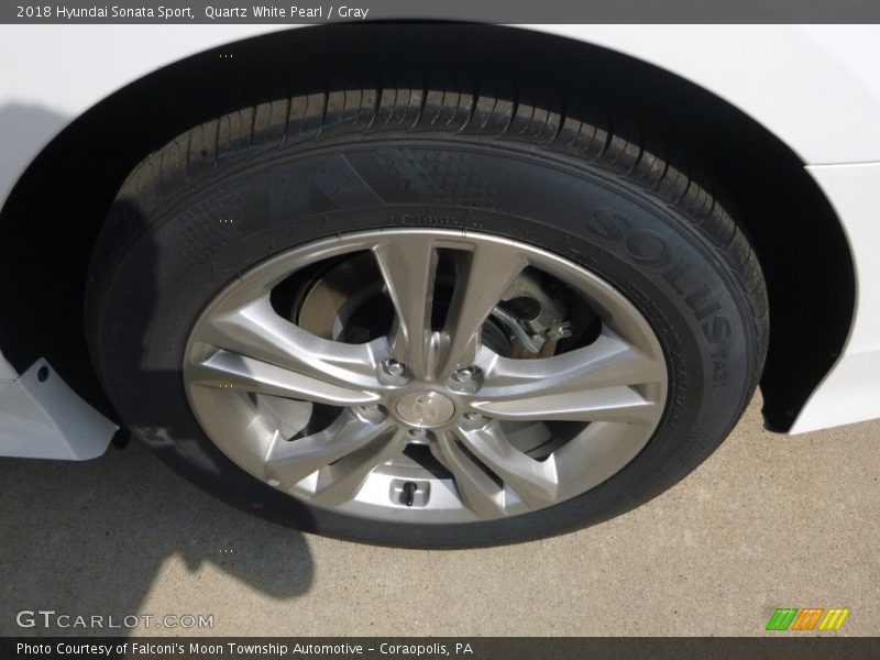 Quartz White Pearl / Gray 2018 Hyundai Sonata Sport