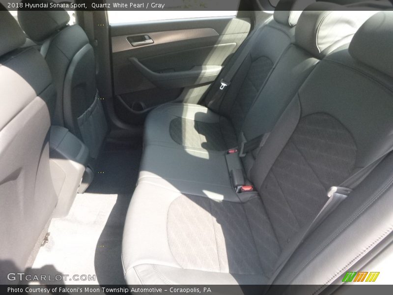 Quartz White Pearl / Gray 2018 Hyundai Sonata Sport