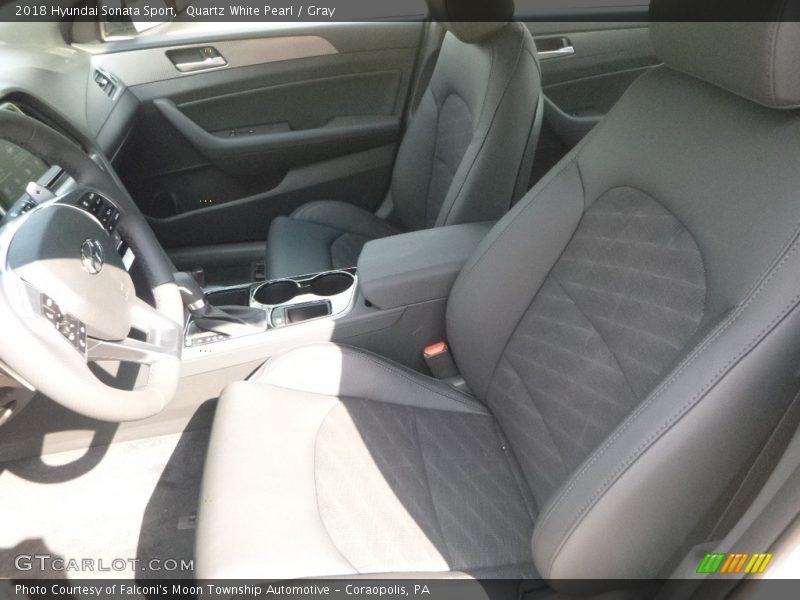 Quartz White Pearl / Gray 2018 Hyundai Sonata Sport
