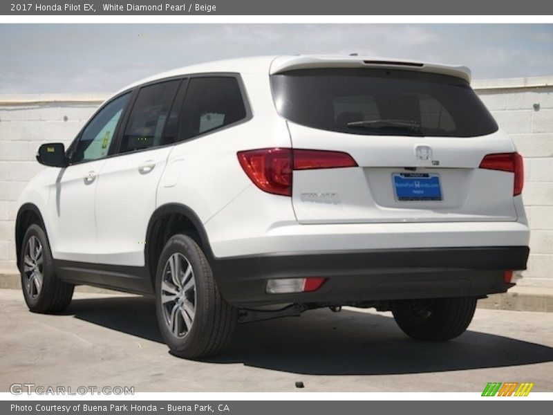 White Diamond Pearl / Beige 2017 Honda Pilot EX