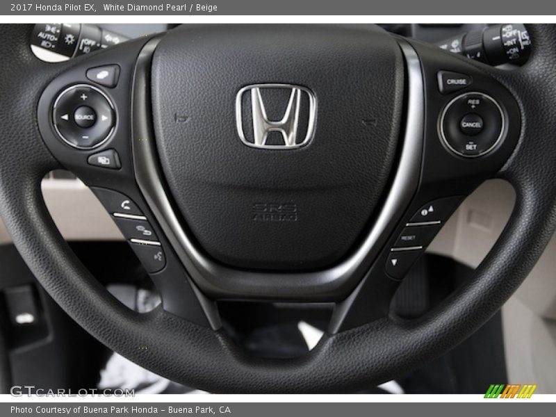 White Diamond Pearl / Beige 2017 Honda Pilot EX