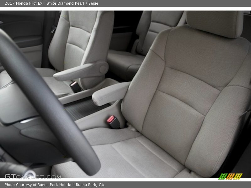 White Diamond Pearl / Beige 2017 Honda Pilot EX
