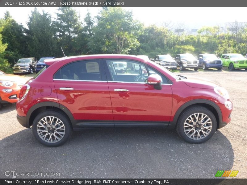 Rosso Passione (Red) / Nero (Black) 2017 Fiat 500X Lounge AWD