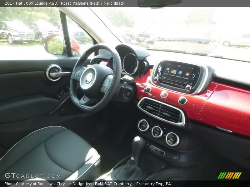 Rosso Passione (Red) / Nero (Black) 2017 Fiat 500X Lounge AWD