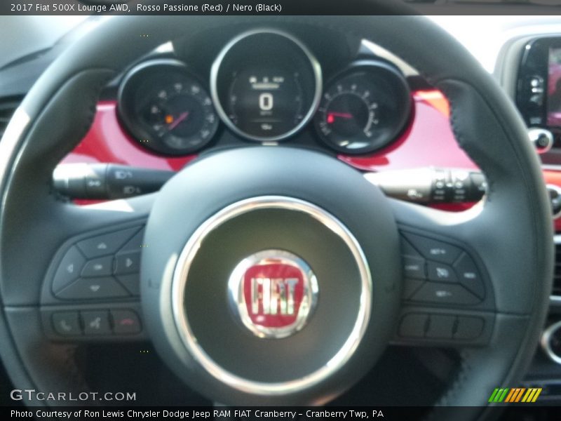 Rosso Passione (Red) / Nero (Black) 2017 Fiat 500X Lounge AWD