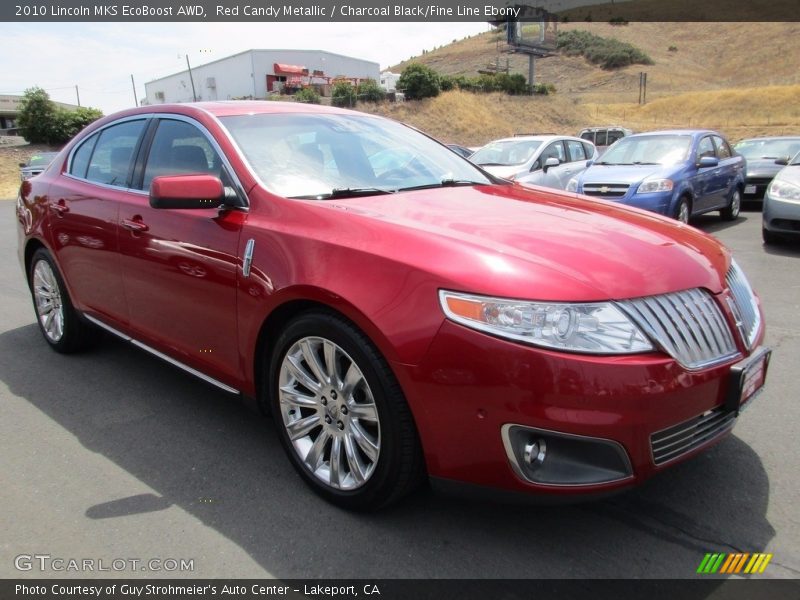 Red Candy Metallic / Charcoal Black/Fine Line Ebony 2010 Lincoln MKS EcoBoost AWD