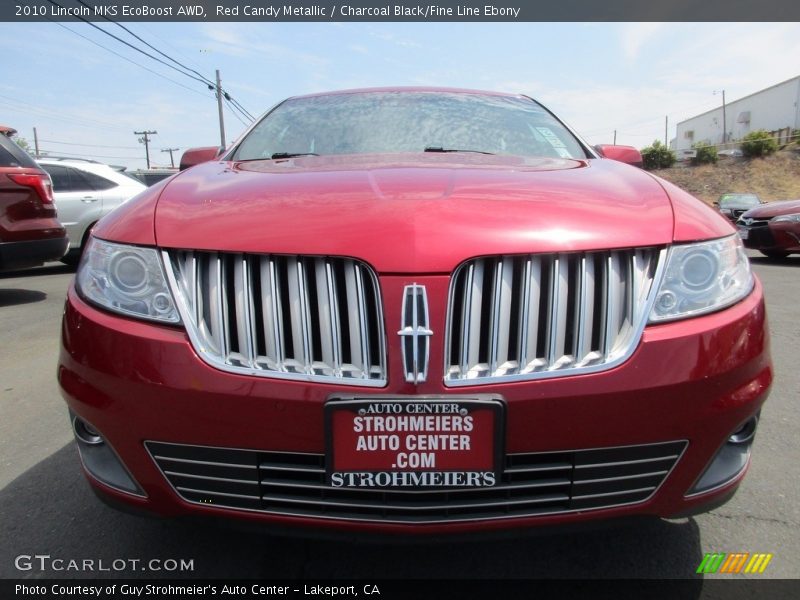 Red Candy Metallic / Charcoal Black/Fine Line Ebony 2010 Lincoln MKS EcoBoost AWD