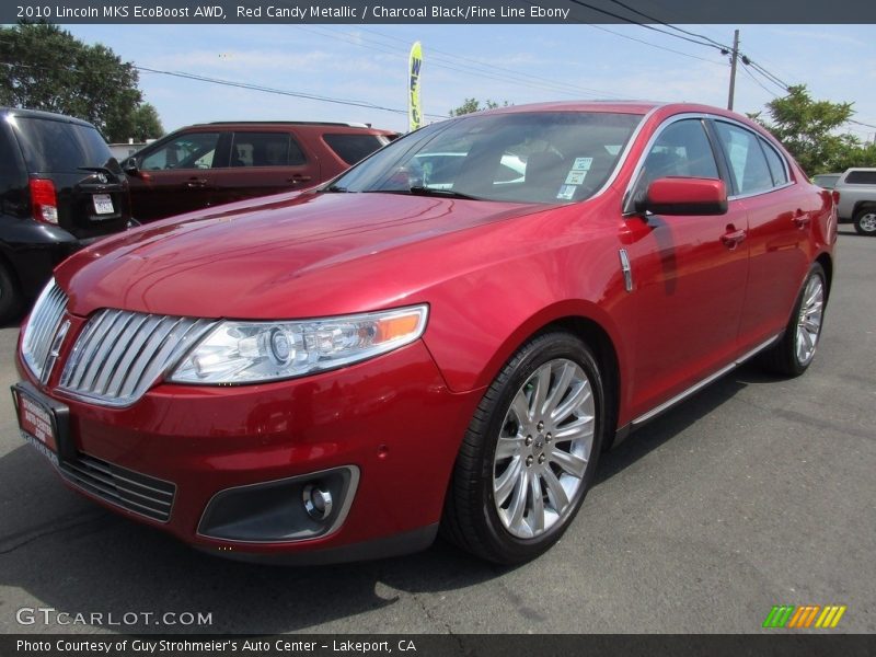 Red Candy Metallic / Charcoal Black/Fine Line Ebony 2010 Lincoln MKS EcoBoost AWD