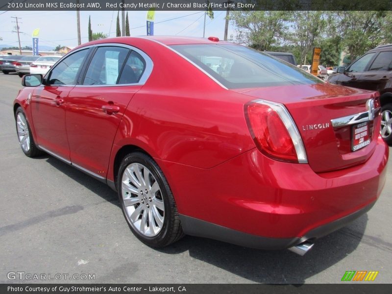 Red Candy Metallic / Charcoal Black/Fine Line Ebony 2010 Lincoln MKS EcoBoost AWD