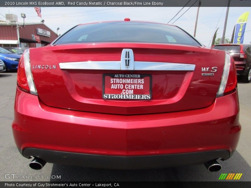 Red Candy Metallic / Charcoal Black/Fine Line Ebony 2010 Lincoln MKS EcoBoost AWD