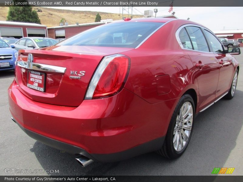 Red Candy Metallic / Charcoal Black/Fine Line Ebony 2010 Lincoln MKS EcoBoost AWD