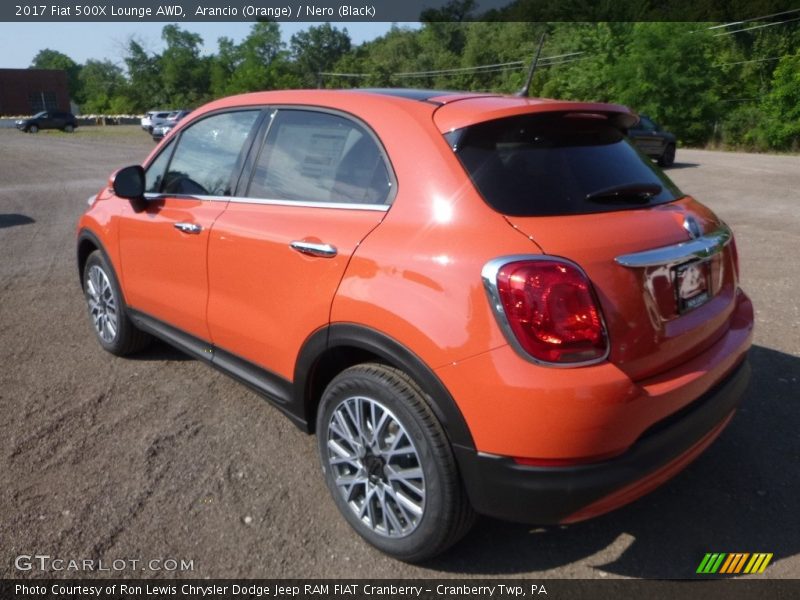 Arancio (Orange) / Nero (Black) 2017 Fiat 500X Lounge AWD