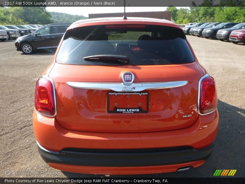 Arancio (Orange) / Nero (Black) 2017 Fiat 500X Lounge AWD