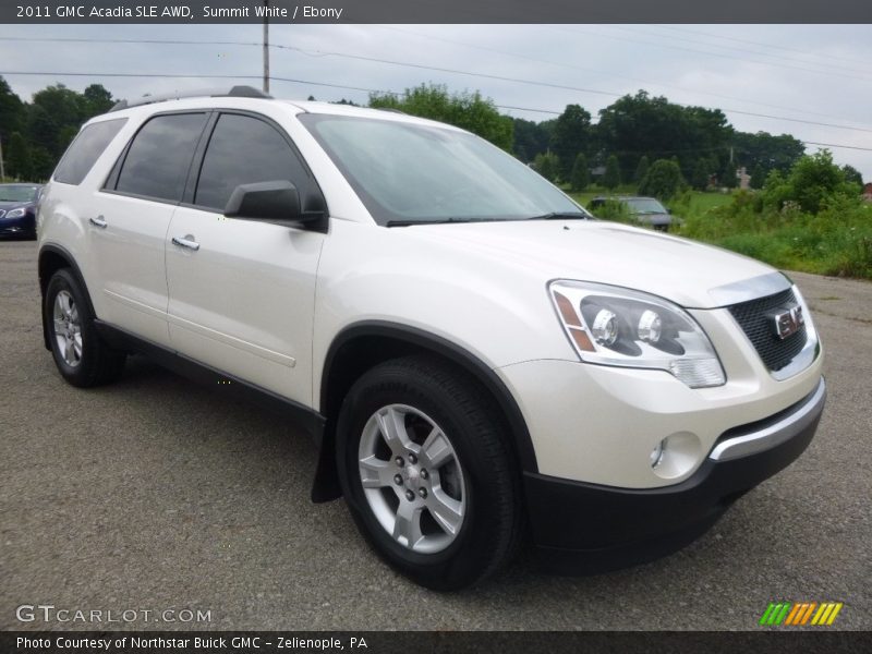 Summit White / Ebony 2011 GMC Acadia SLE AWD