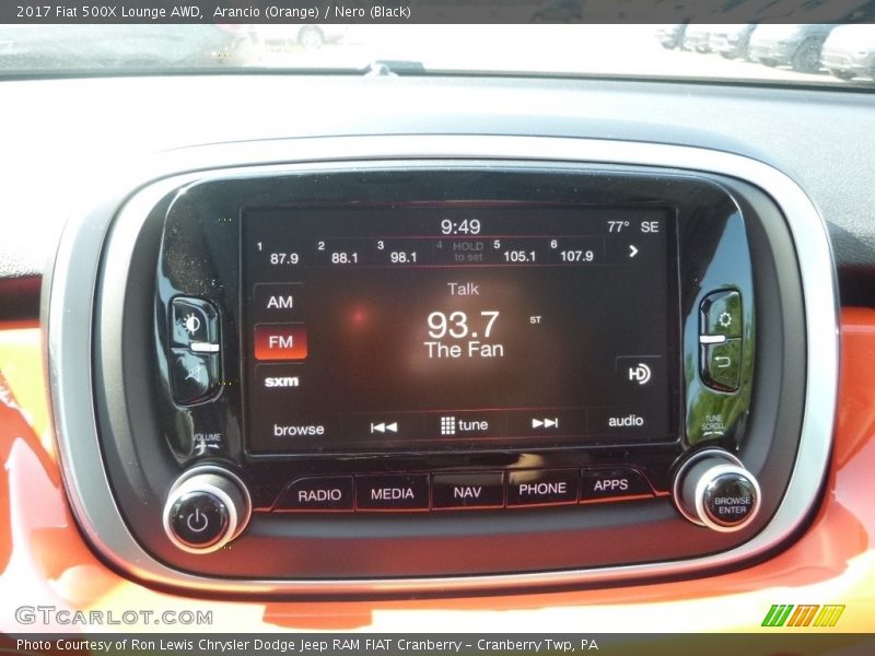 Arancio (Orange) / Nero (Black) 2017 Fiat 500X Lounge AWD