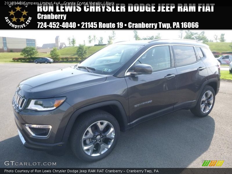 Granite Crystal Metallic / Black 2018 Jeep Compass Limited 4x4