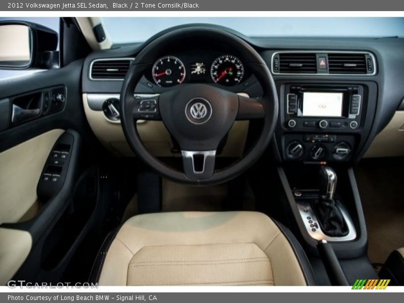 Black / 2 Tone Cornsilk/Black 2012 Volkswagen Jetta SEL Sedan