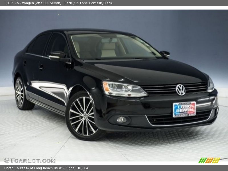 Black / 2 Tone Cornsilk/Black 2012 Volkswagen Jetta SEL Sedan