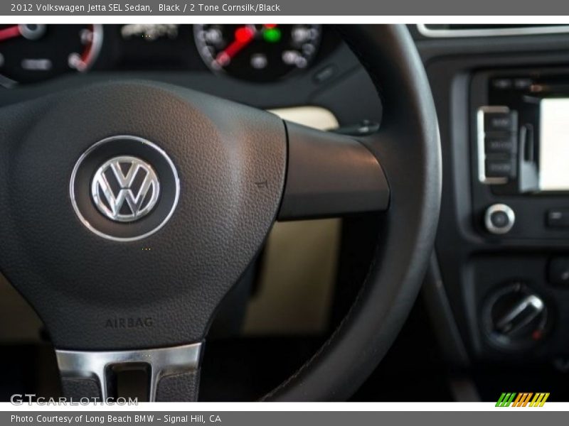 Black / 2 Tone Cornsilk/Black 2012 Volkswagen Jetta SEL Sedan