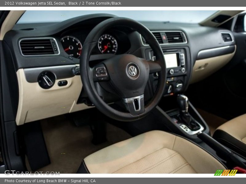 Black / 2 Tone Cornsilk/Black 2012 Volkswagen Jetta SEL Sedan