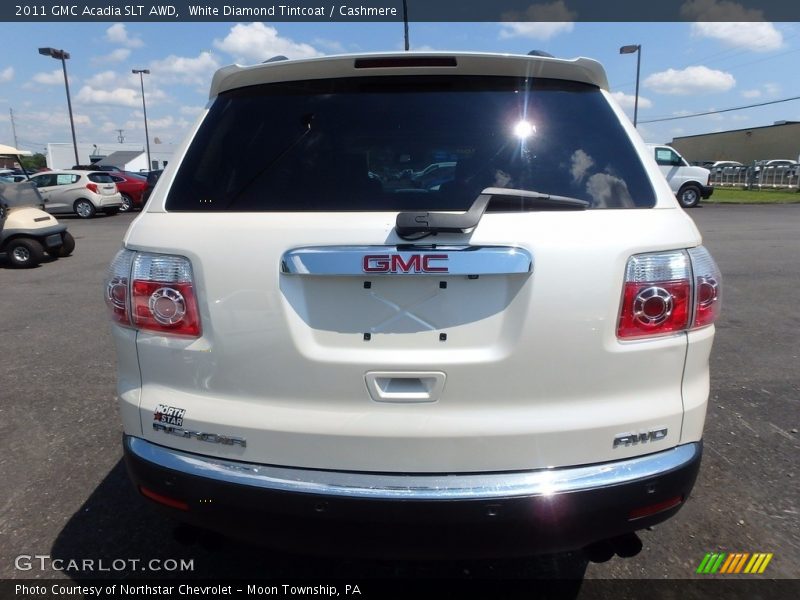 White Diamond Tintcoat / Cashmere 2011 GMC Acadia SLT AWD