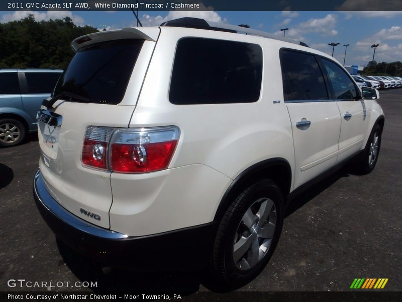 White Diamond Tintcoat / Cashmere 2011 GMC Acadia SLT AWD