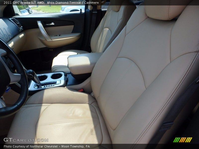 White Diamond Tintcoat / Cashmere 2011 GMC Acadia SLT AWD