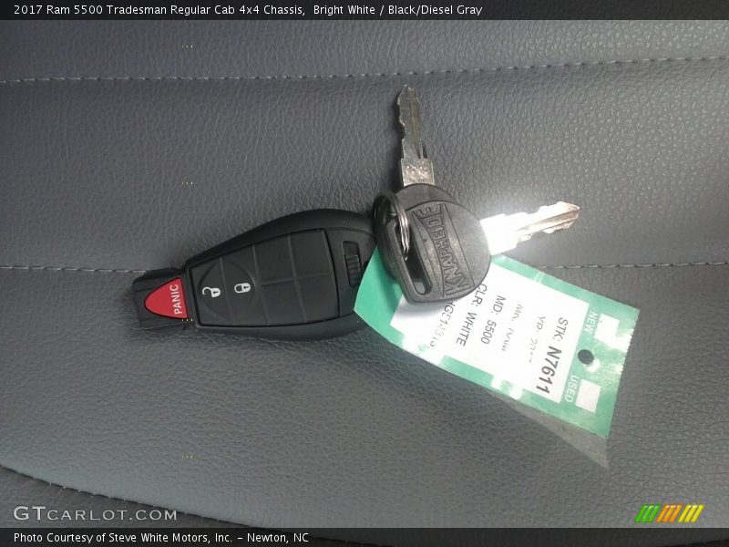 Bright White / Black/Diesel Gray 2017 Ram 5500 Tradesman Regular Cab 4x4 Chassis