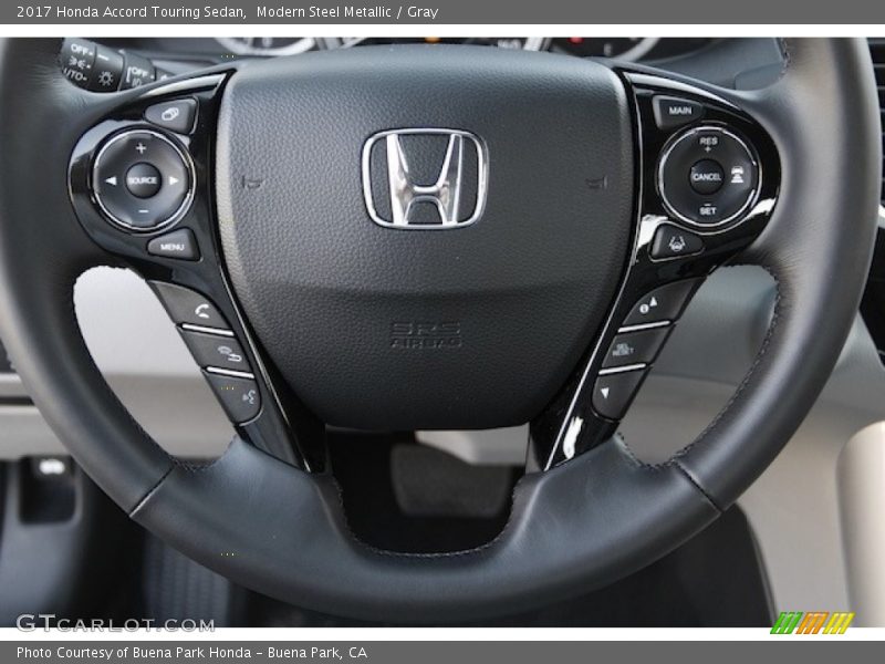 Modern Steel Metallic / Gray 2017 Honda Accord Touring Sedan