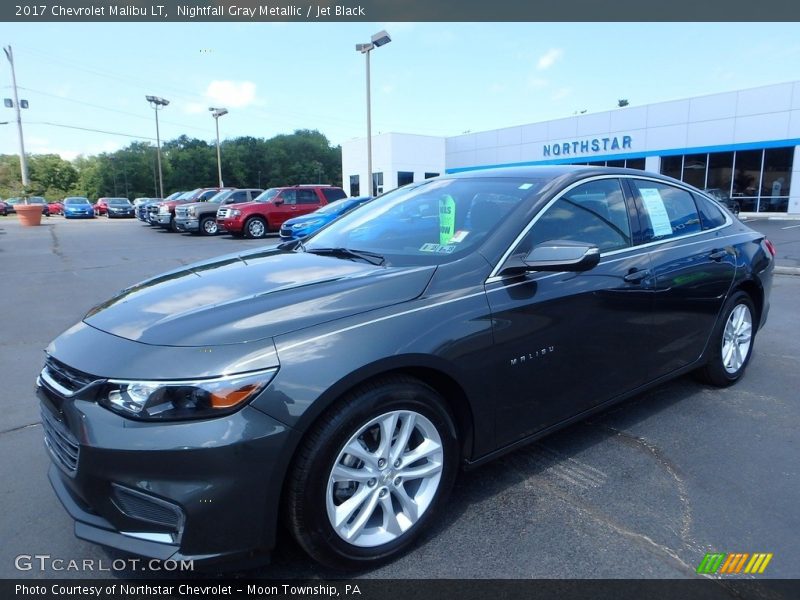 Nightfall Gray Metallic / Jet Black 2017 Chevrolet Malibu LT