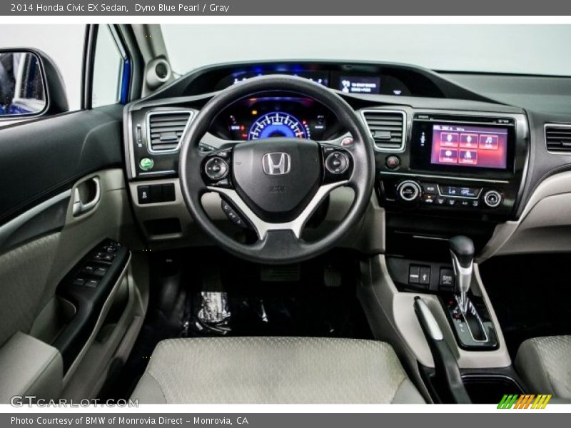 Dyno Blue Pearl / Gray 2014 Honda Civic EX Sedan