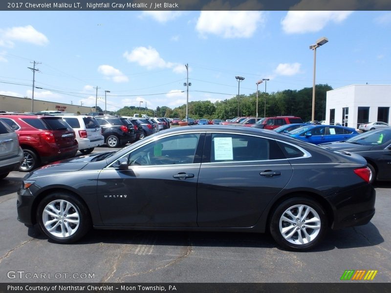 Nightfall Gray Metallic / Jet Black 2017 Chevrolet Malibu LT