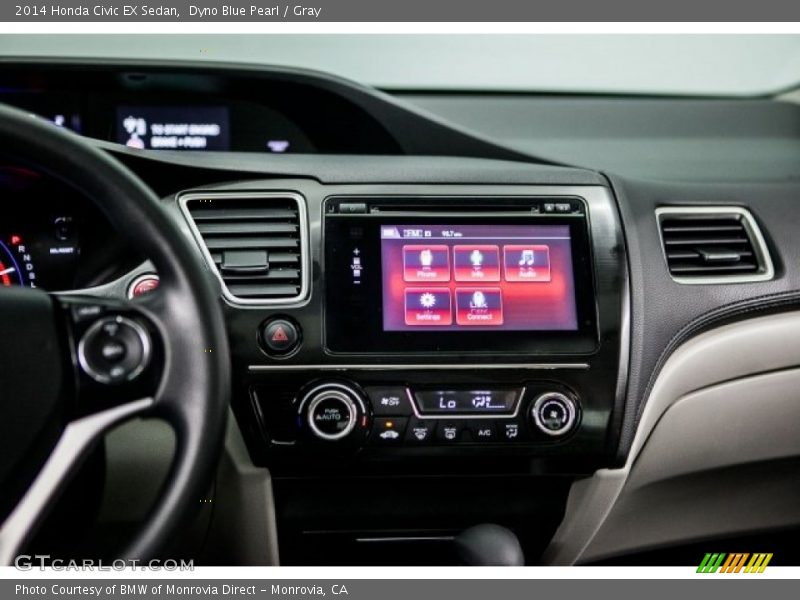Dyno Blue Pearl / Gray 2014 Honda Civic EX Sedan