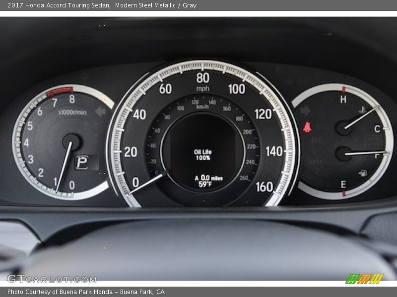 Modern Steel Metallic / Gray 2017 Honda Accord Touring Sedan