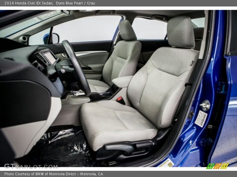 Dyno Blue Pearl / Gray 2014 Honda Civic EX Sedan