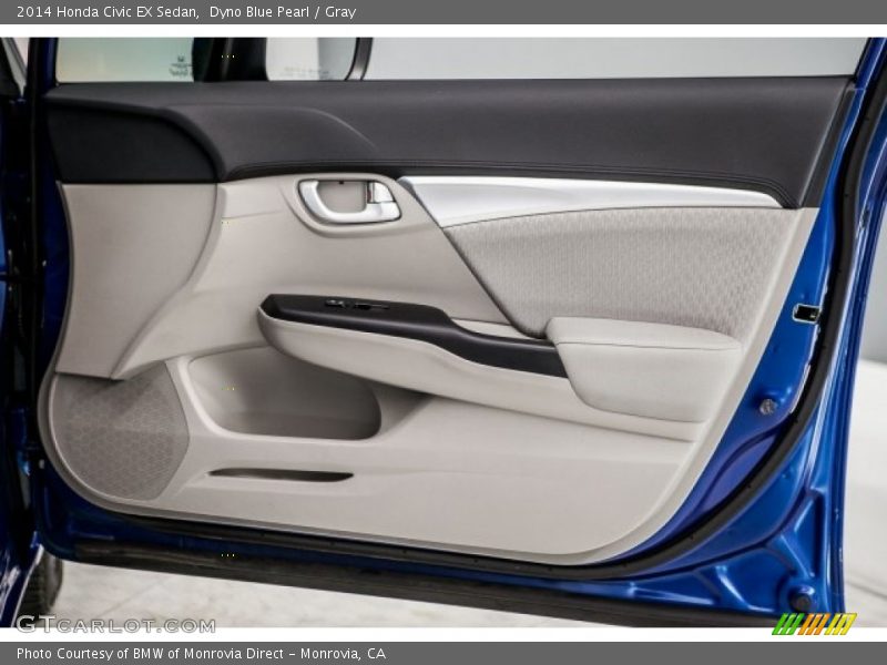 Dyno Blue Pearl / Gray 2014 Honda Civic EX Sedan